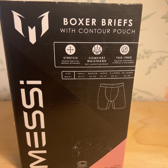 Messi Collection Underwear Mens XL 32-34 Stretch 3 Boxers Briefs NEW IN BOX - Picture 2 of 4